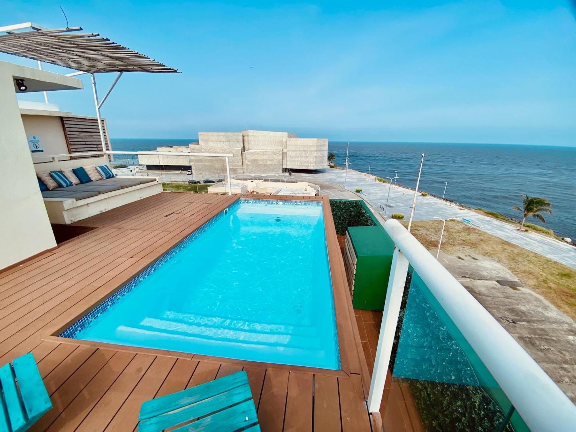 FRENTE PLAYA vista al mar, PISCINA DE USO EXCLUSIVO Boca del Río Exterior foto